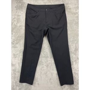 Lululemon Men's ABC Classic Warpstreme Pants 38x33.5 Black Straight‎ LM5ADFS